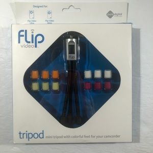 Flip Mini Tri- Pod with Colorful Feet For You Camcorder New